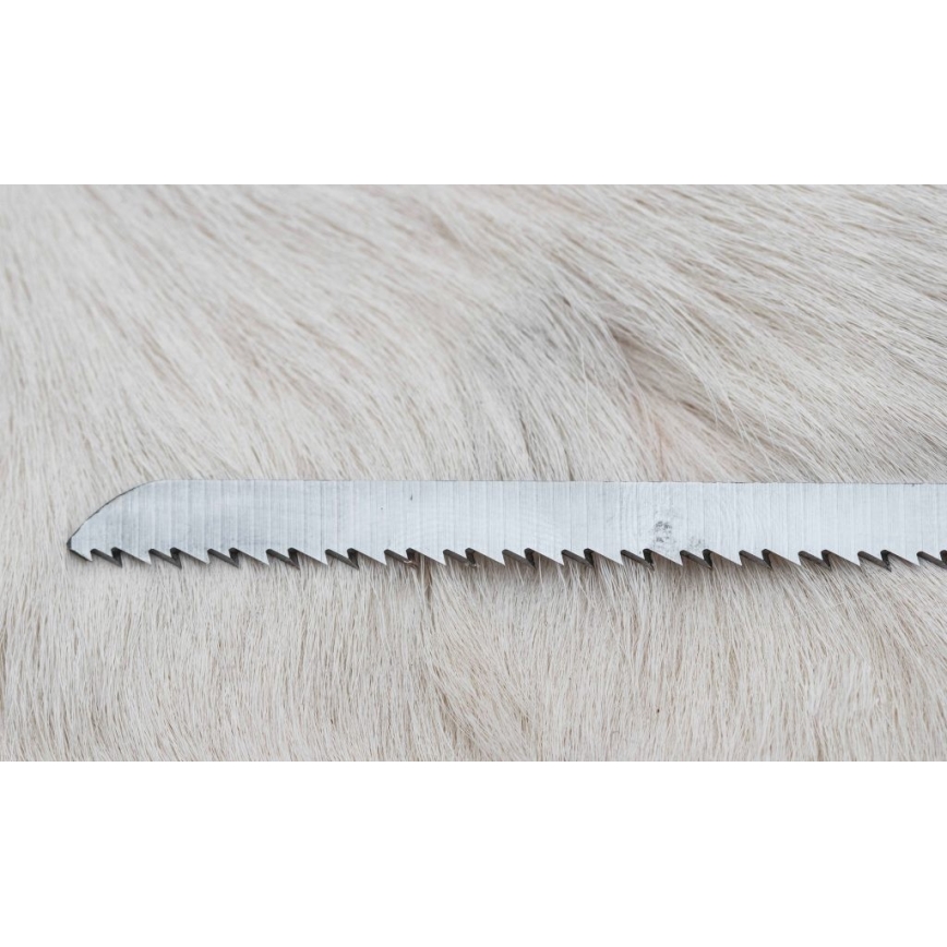 Metsästyspuukko damaskiterällä, taitettava sahalla, 12 cm, peuran sarvi