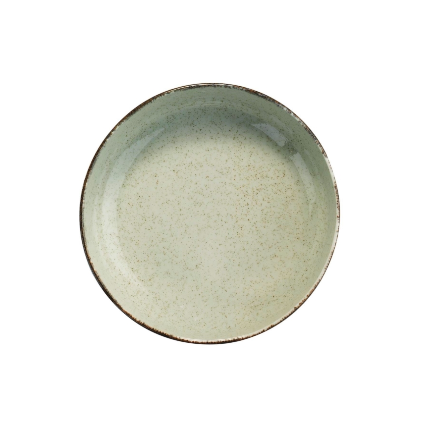 12-osainen ruokailusarja, vihreä/posliini