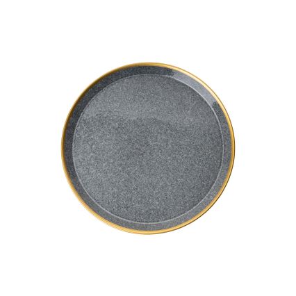 16-osainen posliininen ruokailusetti, antrasiitti/kulta