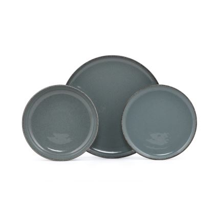 18-osainen astiasarja, sininen/posliini