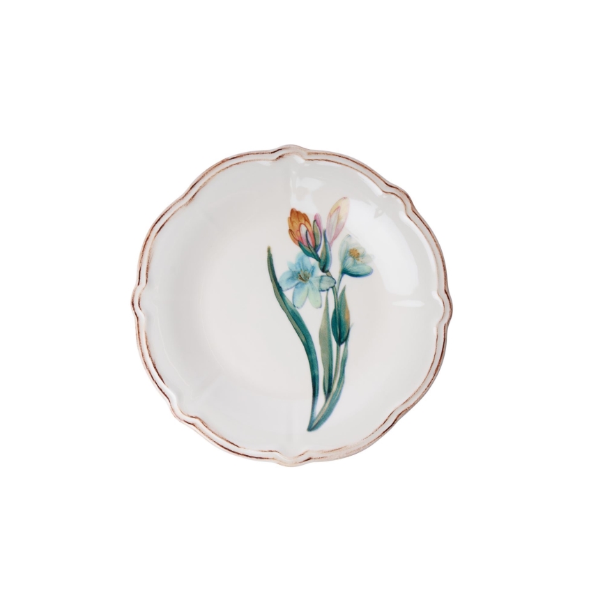 18-osainen monivärinen/posliininen ruokailusarja