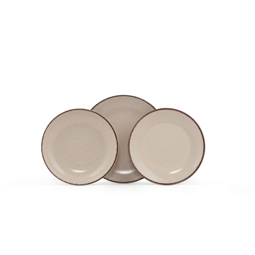 18-osainen ruokailusarja beige/posliini