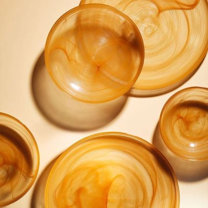 18-osainen ruokailusetti, oranssi/lasia