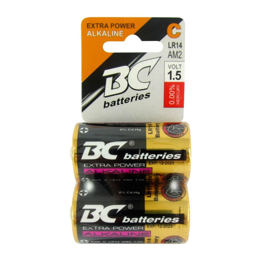 2 kpl Alkaliparisto EXTRA POWER C 1,5V
