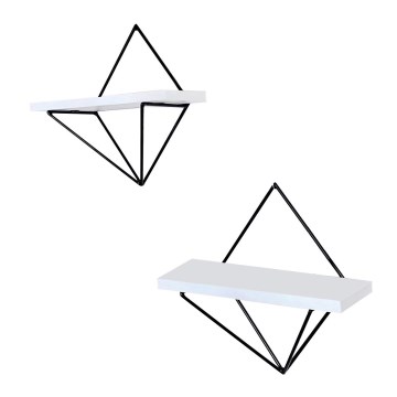 2 kpl DIA-hyllyjä, valkoinen/musta