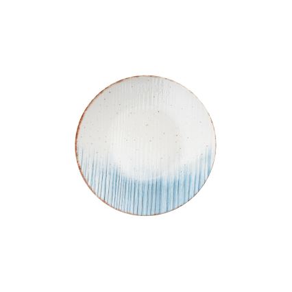 24 kpl posliininen ruokailusetti valkoinen/sininen