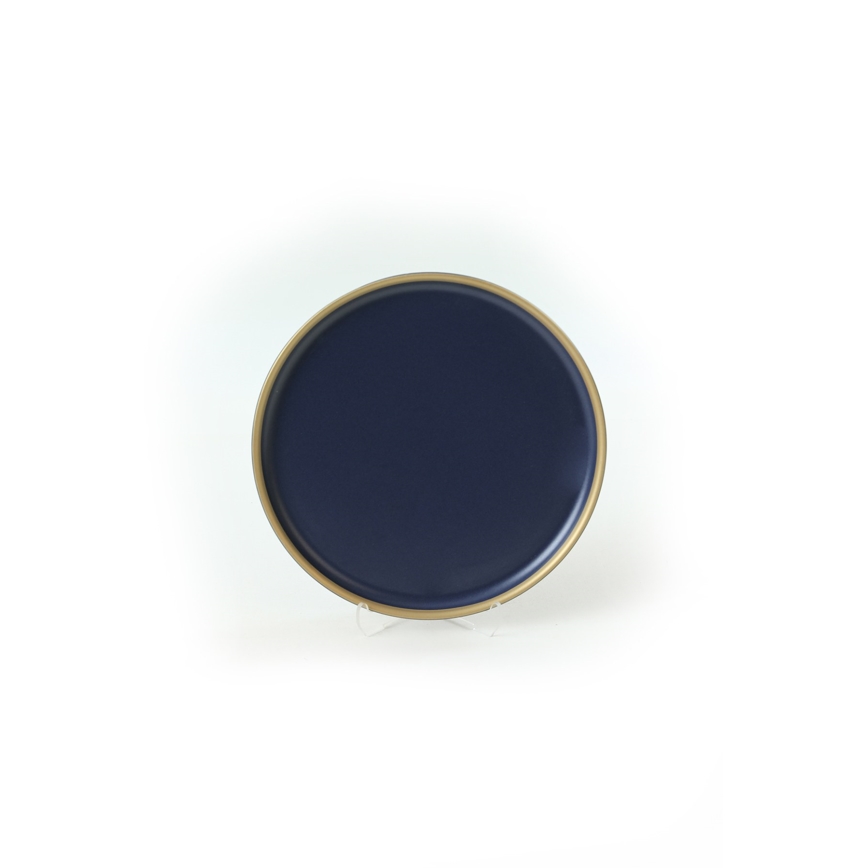 24-osainen astiasto, sininen/kultainen/keramiikka