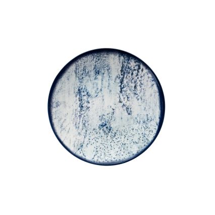 24-osainen astiasto, sininen/posliini