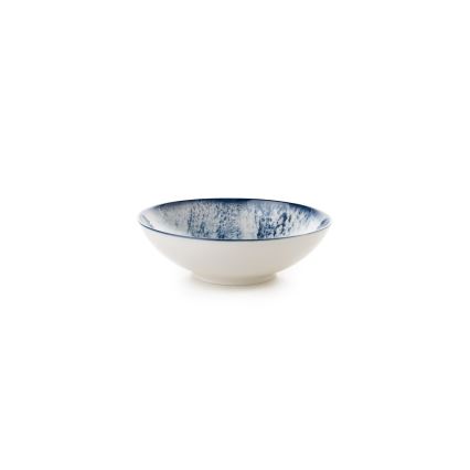 24-osainen astiasto, sininen/posliini