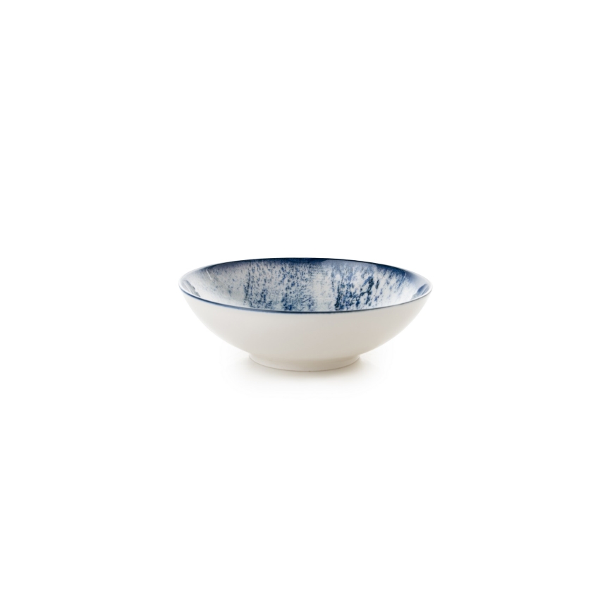 24-osainen astiasto, sininen/posliini