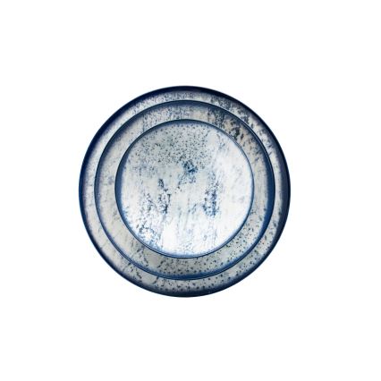 24-osainen astiasto, sininen/posliini