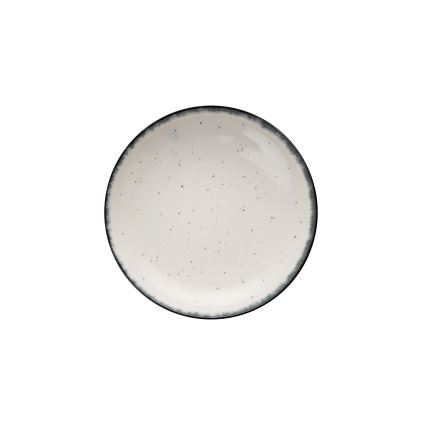 24-osainen astiasto valkoinen/musta/posliini