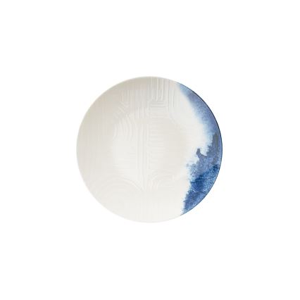 24-osainen astiasto valkoinen/sininen/posliini