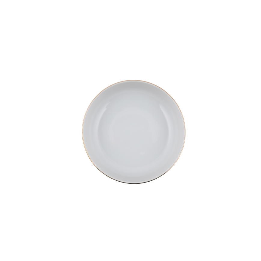 24-osainen posliiniastiasto, valkoinen/kultainen