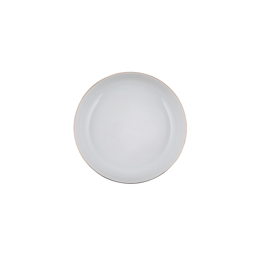 24-osainen posliiniastiasto, valkoinen/kultainen