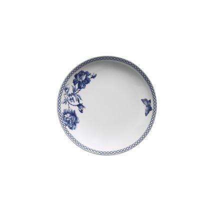 24-osainen posliininen astiasto, valkoinen/sininen