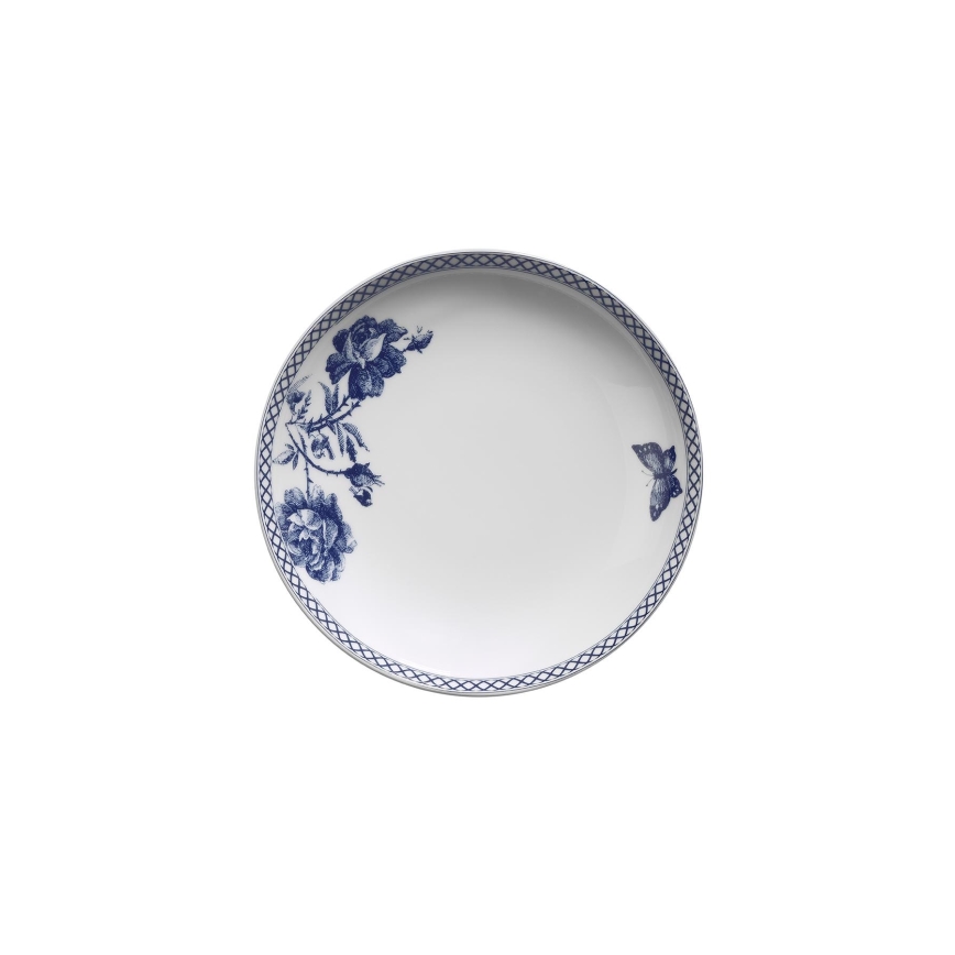 24-osainen posliininen astiasto, valkoinen/sininen