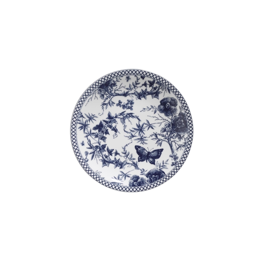 24-osainen posliininen astiasto, valkoinen/sininen