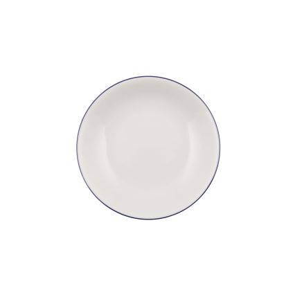 24-osainen posliininen ruokailusarja, valkoinen/sininen