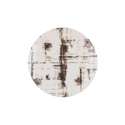 24-osainen posliininen ruokailusetti, ruskea/valkoinen