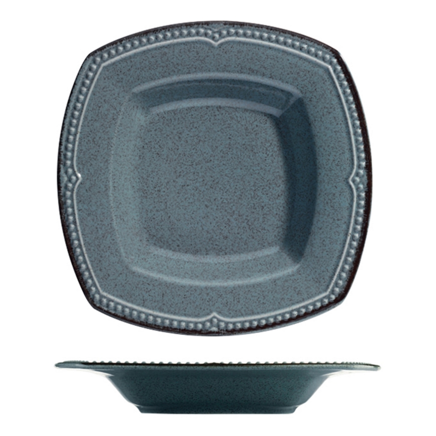 24-osainen posliininen ruokailusetti, sininen