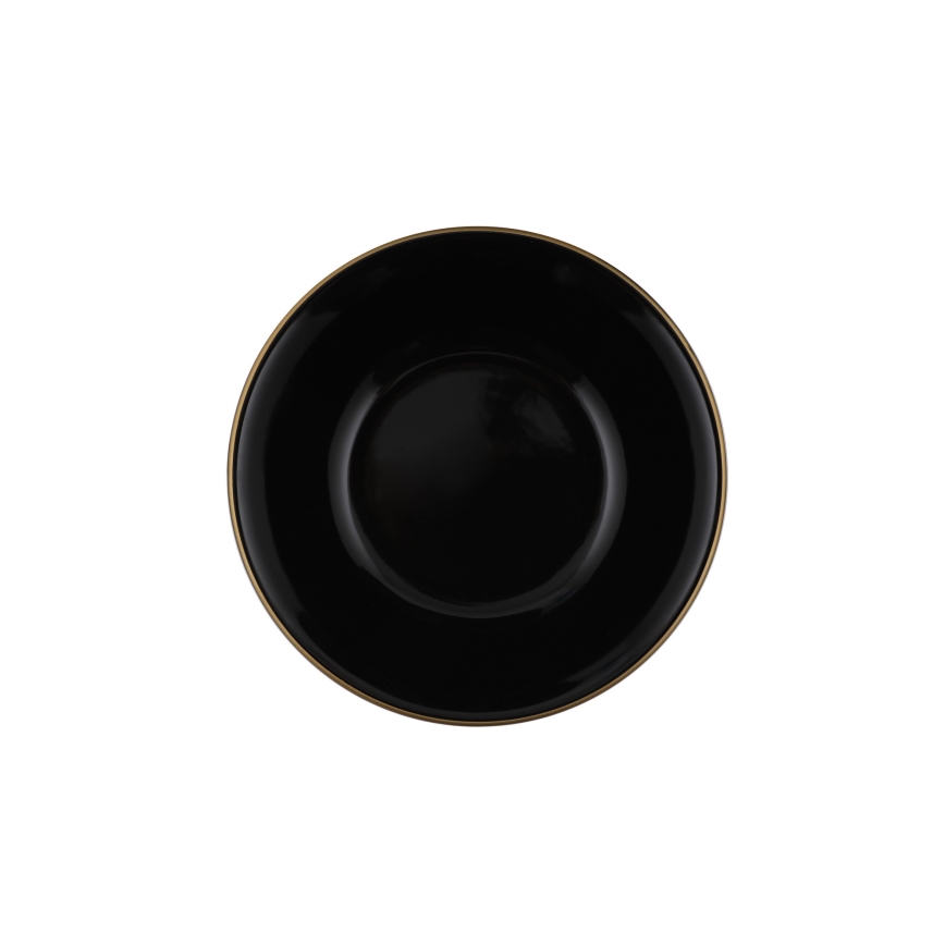 24-osainen ruokailusarja – musta/kulta, kivitavara