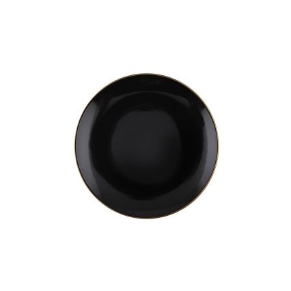 24-osainen ruokailusarja – musta/kulta, kivitavara