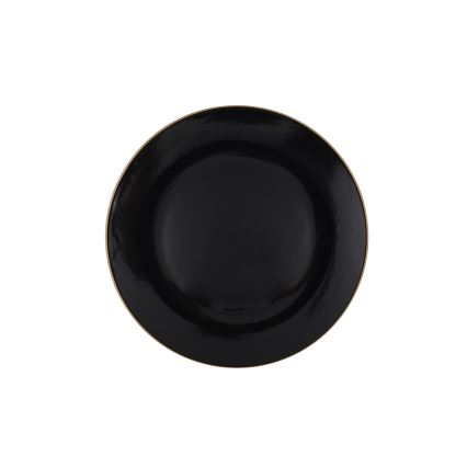 24-osainen ruokailusarja – musta/kulta, kivitavara