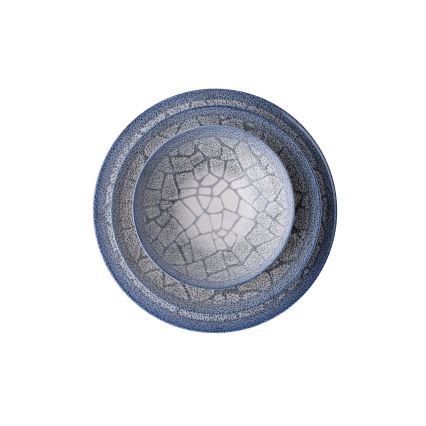 24-osainen ruokailusarja, sininen/posliini