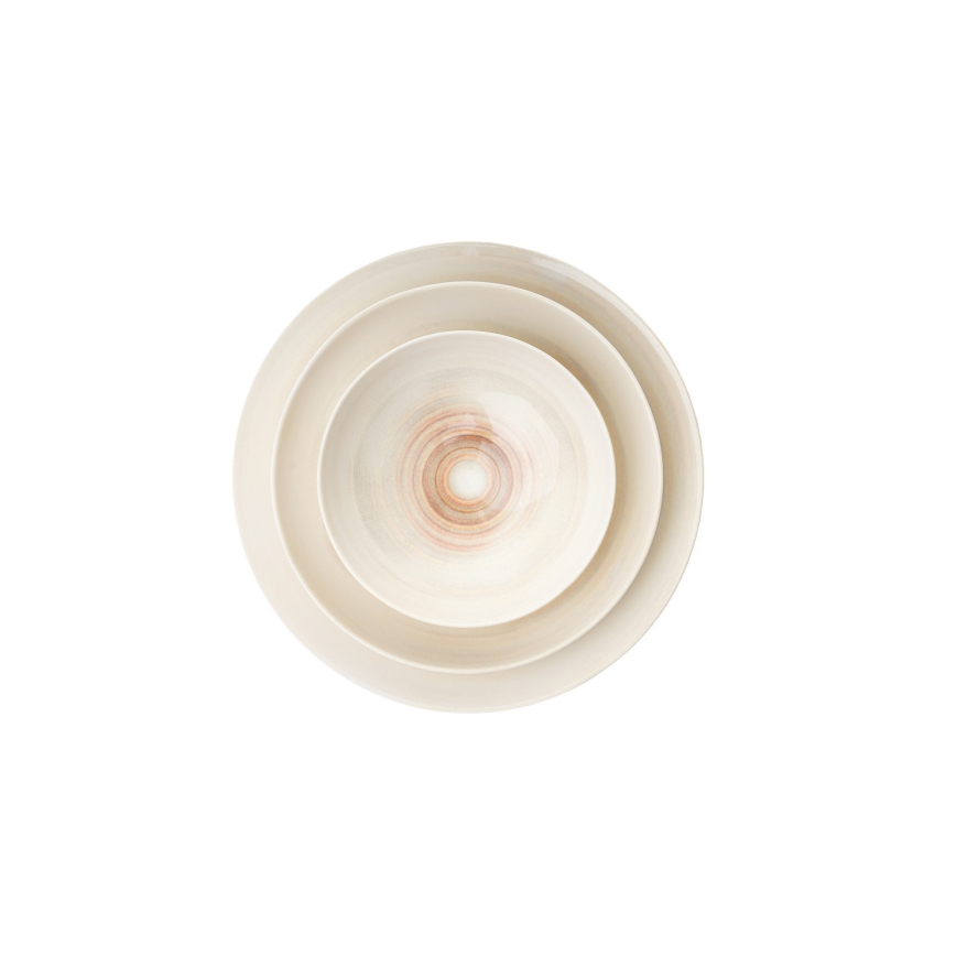 24-osainen ruokailusetti, beige/posliini