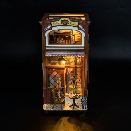 2Kids Toys - 3D-palapeli LED-kirjanpidike Kahvila 2xAAA