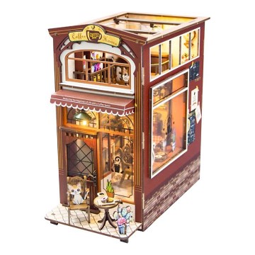 2Kids Toys - 3D-palapeli LED-kirjanpidike Kahvila 2xAAA