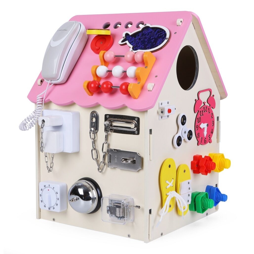2Kids Toys - Activity pöytä talo vaaleanpunainen