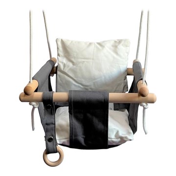 2Kids Toys - Children's tekstiili swing harmaa/valkoinen