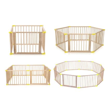 2Kids Toys - Lasten puinen leikkiaita XXL 210x210 cm beige