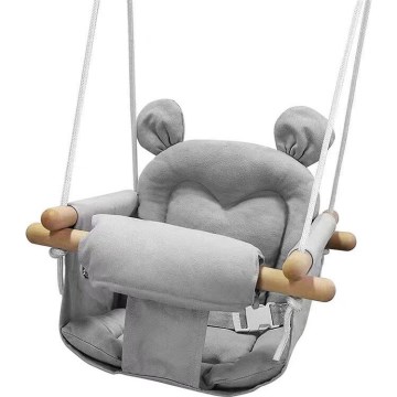 2Kids Toys - Lasten tekstiilikeinu harmaa/pyökki