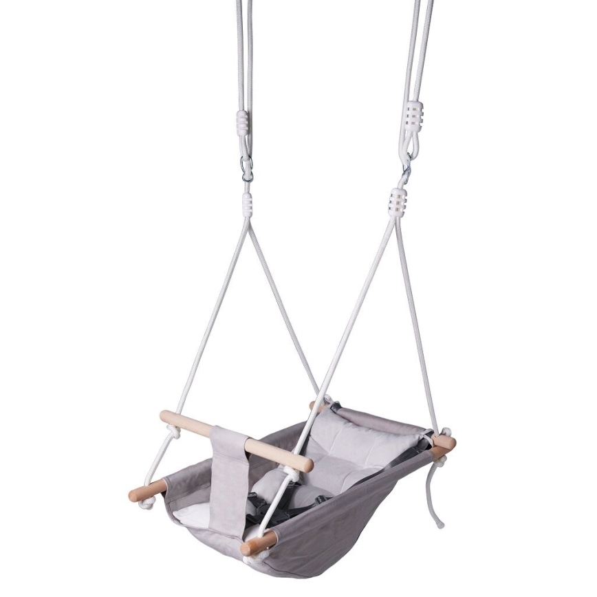2Kids Toys - Lasten tekstiilikeinu pienimmille harmaa