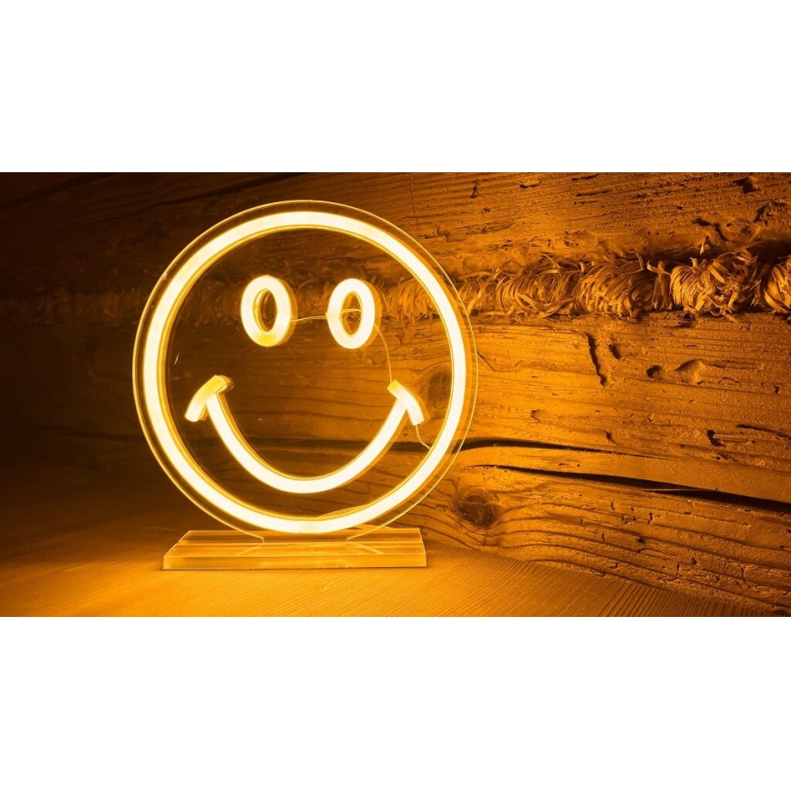 2Kids Toys - LED Neon pöytä koriste LED/5W/USB hymynaama