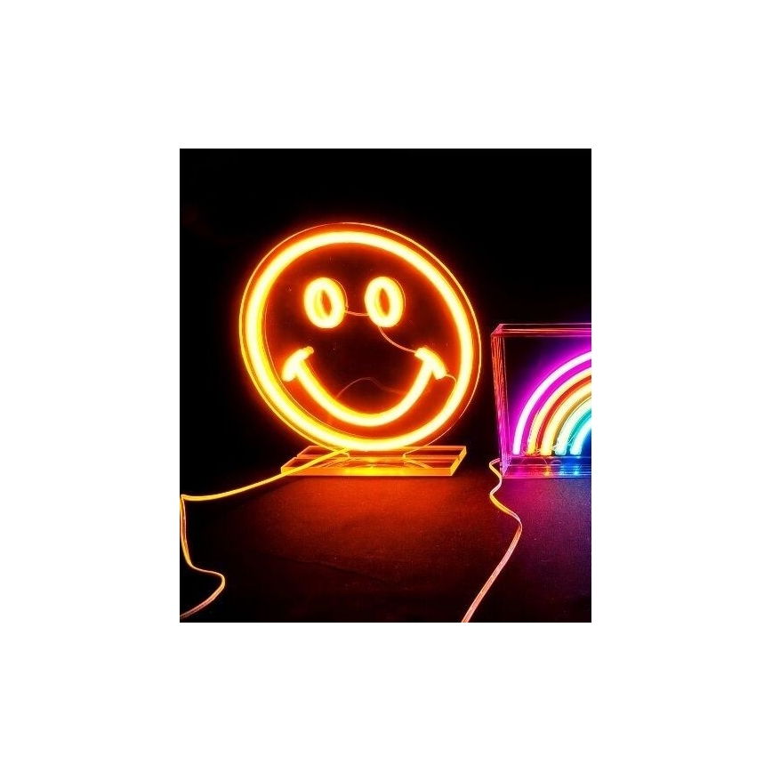 2Kids Toys - LED Neon pöytä koriste LED/5W/USB hymynaama