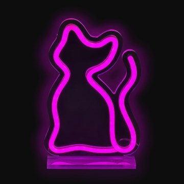 2Kids Toys - LED Neon pöytä koriste LED/5W/USB kissa