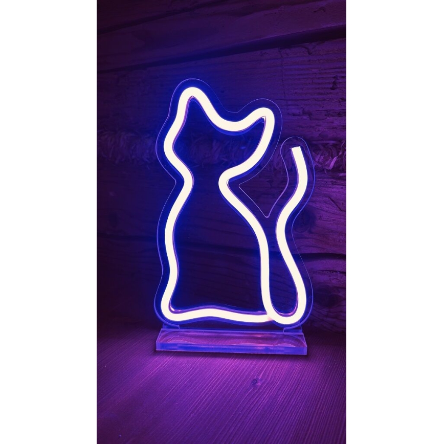 2Kids Toys - LED Neon pöytä koriste LED/5W/USB kissa