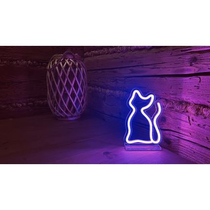2Kids Toys - LED Neon pöytä koriste LED/5W/USB kissa