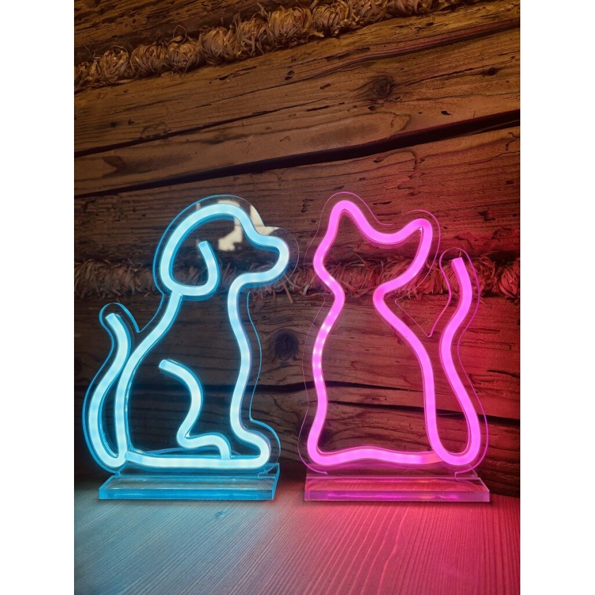 2Kids Toys - LED Neon pöytä koriste LED/5W/USB koira
