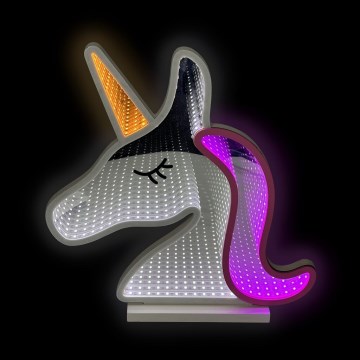 2Kids Toys - LED Neon pöytä koriste LED/5W/USB yksisarvinen