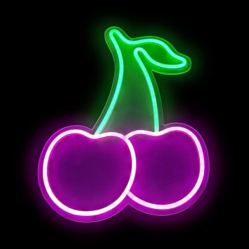 2Kids Toys - LED Neon seinäkoriste LED/5W/USB kirsikat
