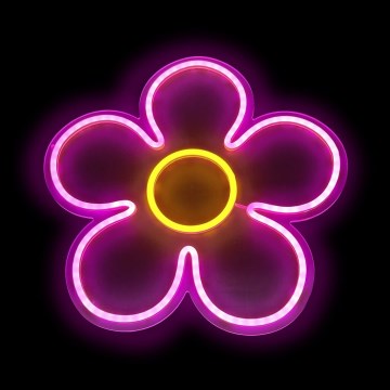 2Kids Toys - LED Neon seinäkoriste LED/5W/USB kukka