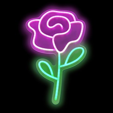 2Kids Toys - LED Neon seinäkoriste LED/5W/USB ruusu