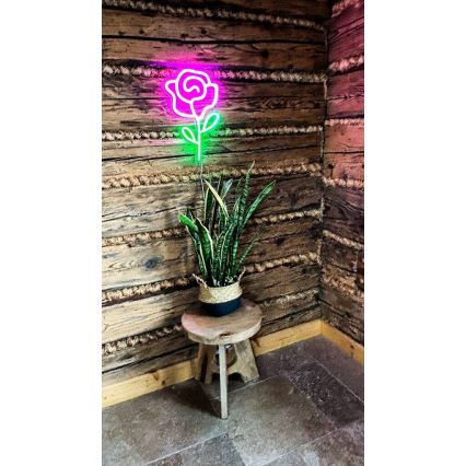 2Kids Toys - LED Neon seinäkoriste LED/5W/USB ruusu