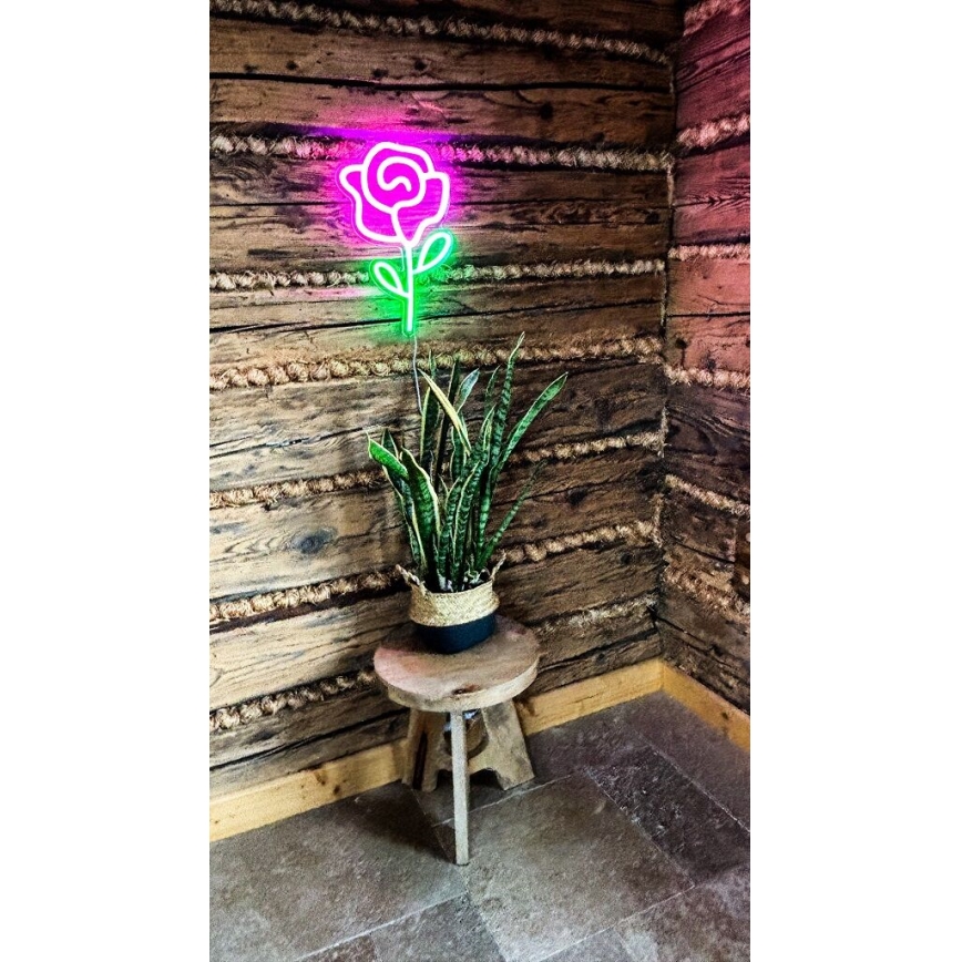 2Kids Toys - LED Neon seinäkoriste LED/5W/USB ruusu