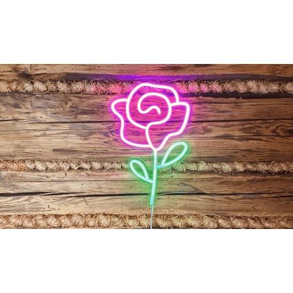 2Kids Toys - LED Neon seinäkoriste LED/5W/USB ruusu